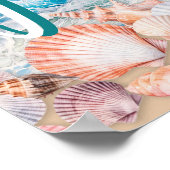 Meet Me By the Sea Shells and Waves Poster ポスター (角)