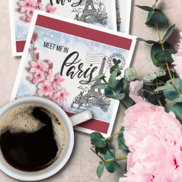 Meet Me inパリカクテルナプキン スタンダードカクテルナプキン