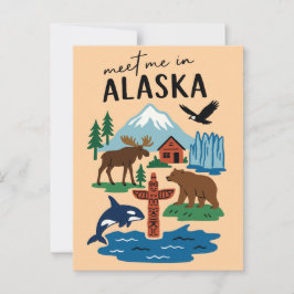 Meet Me In Alaska Icons Retro ポストカード