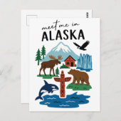 Meet Me In Alaska Wildlife Nature Souvenir ポストカード (正面/裏面)