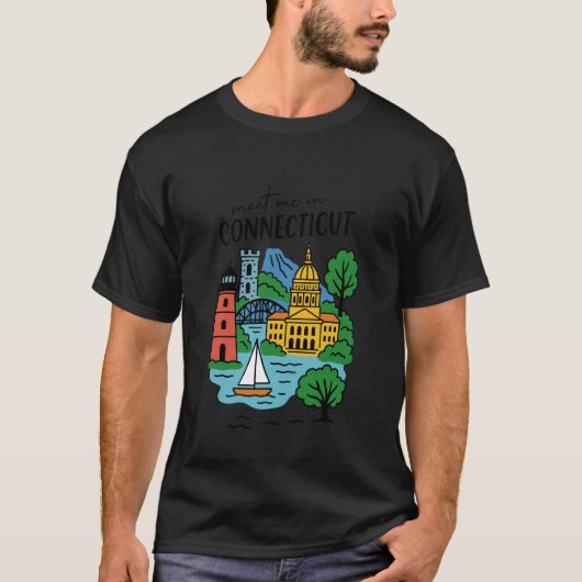 Meet Me in Connecticut Mountains Capitol Sailing Tシャツ (正面)