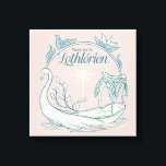 Meet me in LOTHLORIEN™ - Swan Boat キャンバスプリント<br><div class="desc">Drift into the timeless beauty of Middle-earth™ with this enchanting Lord of the Rings™ design inspired by Lothlórien™. Featuring an elegant Elven swan boat gliding across tranquil waters beneath a radiant star, the artwork captures the serenity and starlit magic of the Golden Wood. Framed by delicate leaves and graceful linework,...</div>