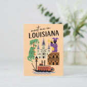 Meet Me In Louisiana New Orleans Jazz Bayou ポストカード (スタンド正面)
