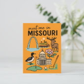 Meet Me In Missouri St. Louis Kansas City Retro ポストカード (スタンド正面)