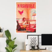 Meet Me In Nashville Vintage Travel Poster ポスター (ホームオフィス)