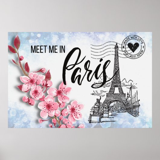 Meet Me in Paris 36"x24"ポスター ポスター (正面)