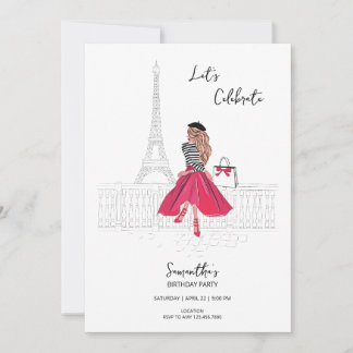 Meet Me in Paris – Birthday Party Invitation 招待状