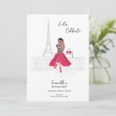 Meet Me in Paris – Birthday Party Invitation 招待状 (スタンド正面)