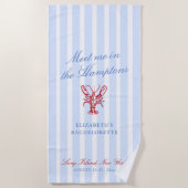 Meet Me in The Hamptons Bachelorette ビーチタオル (正面)
