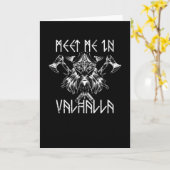 Meet Me In Valhalla Nordic Shirt Runes Vikings カード (黄色い花)