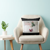 Meet Me Under The Mistletoe Cute Cat Red Flannel クッション (椅子)