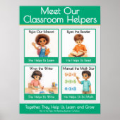 Meet Our Classroom Helpers Teacher Anchor Chart ポスター (正面)