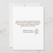 「Meet Our Little One」写真誕生のお知らせカード 案内状 (裏面)