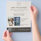 Meet the Author Event Custom Book Signing QR Code チラシ (手)