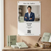 Meet The Author Photo Book Cover QR Code Poster