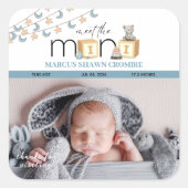 Meet The Mini Blue Baby Stickers スクエアシール (正面)