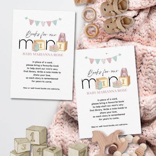 Meet The Mini Pink Books For Baby Card ノートカード