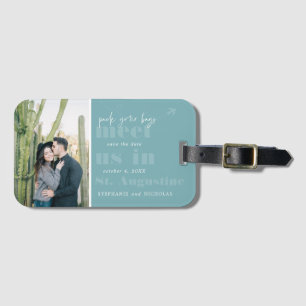 Meet Us In モダンな写真の事前案内 ラゲッジタグ