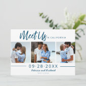 Meet Us In Destination日付3の写真を保存 招待状 (スタンド正面)