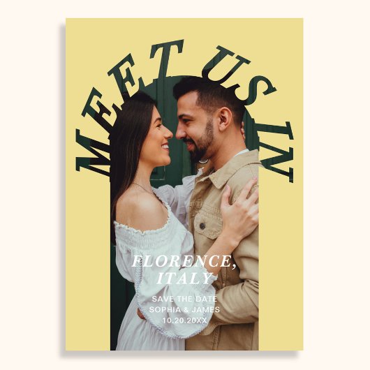 Meet Us In Destination Arch Photo Citrus Wedding セーブザデート