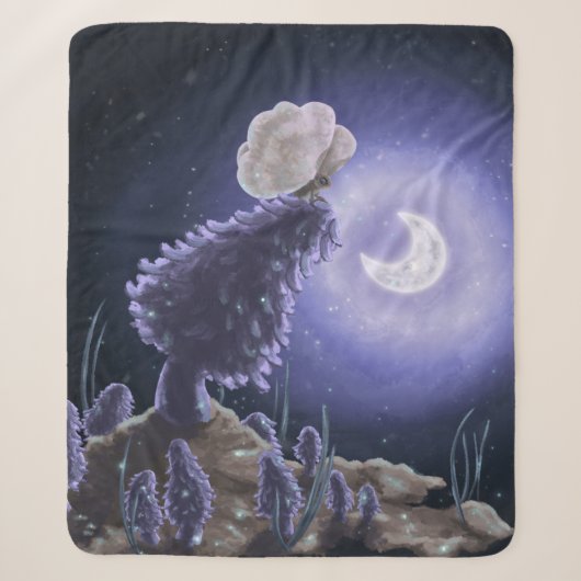 Meeting at Moonlight Sherpa Blanket シェルパブランケット (正面)