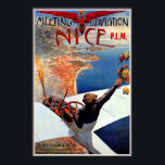 Meeting d'Aviation, Nice, France 1910 Vintage Art ポスター<br><div class="desc">A reproduction print of the vintage Art Nouveau travel poster for an aviation meeting at Nice, on the French Riviera. Very rare, expertly restored. This art piece would look great when framed in the home, office, bar, cafe, pub or restaurant! Please customize the poster size, texture, border and/or frame to...</div>