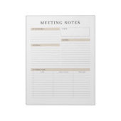 Meeting Notes Memo Planner Notepad ノートパッド (回転)