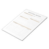 Meeting Notes Memo Planner Notepad ノートパッド (アングル)