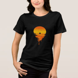 Meeting Sunset Sailing Shirt - Surreal海Vibes トライブレンドＴシャツ