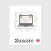 Meetings, Meetings, Mistletoe – Cute Holiday Work  シール (シート)