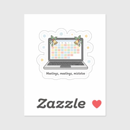 Meetings, Meetings, Mistletoe – Cute Holiday Work  シール (シート)