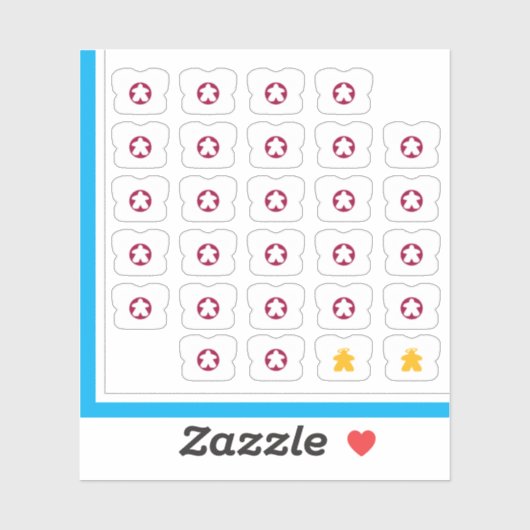 Meetleスティッカー – ボードゲームのギャル シール (シート)