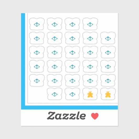 Meetle Teeスタンプ – ボードゲームDuo シール (シート)