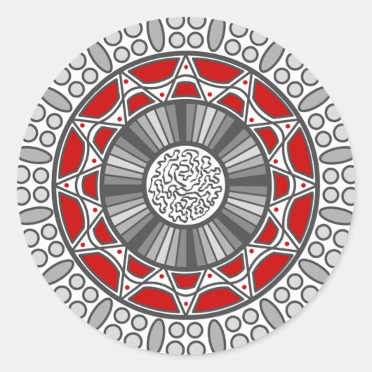 Meetsアステカエイリアンシール ラウンドシール (正面)