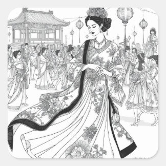 meets contemporary fashion artistry スクエアシール