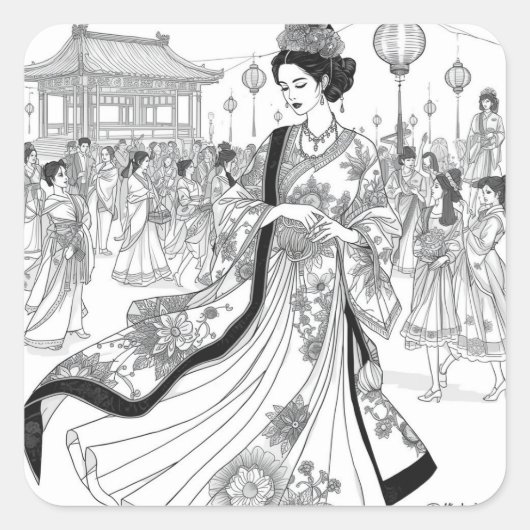 meets contemporary fashion artistry スクエアシール (正面)