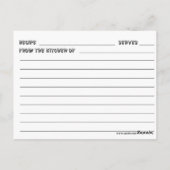 Meets on Wheelsレシピカード ポストカード (裏面)