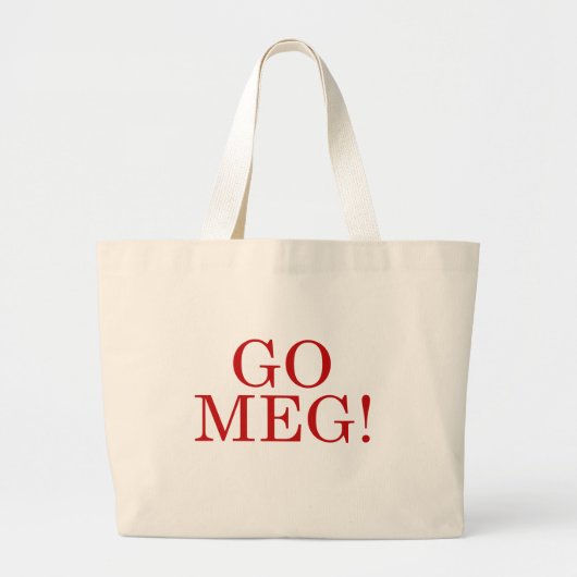 Megは行きます ラージトートバッグ (正面)