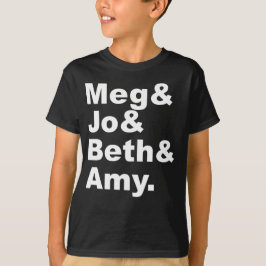 Meg & Jo & Beth & Amy | 『若草物語』文学 Tシャツ