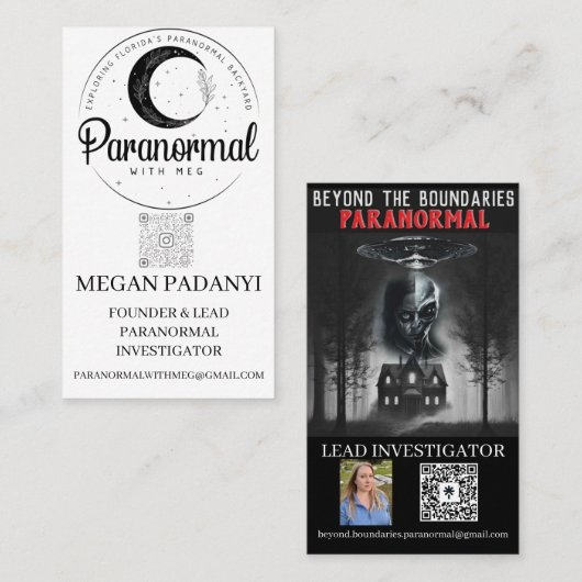 MEG VERTICAL WITH PHOTO 名刺 (正面/裏面)