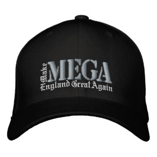 MEGA Make England再素晴らしびヴィンテージパープルブラック 刺繍入りキャップ