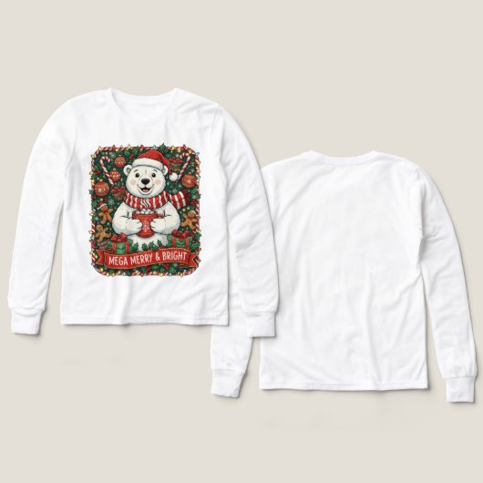 Mega Merry & Bright – Cute Christmas Bear Holiday  (デザイン 正面＆背面)