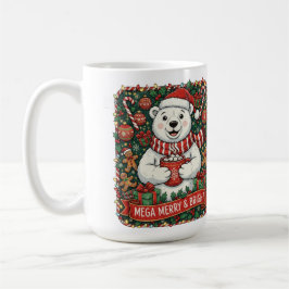 Mega Merry & Bright – Cute Christmas Bear Holiday  コーヒーマグカップ