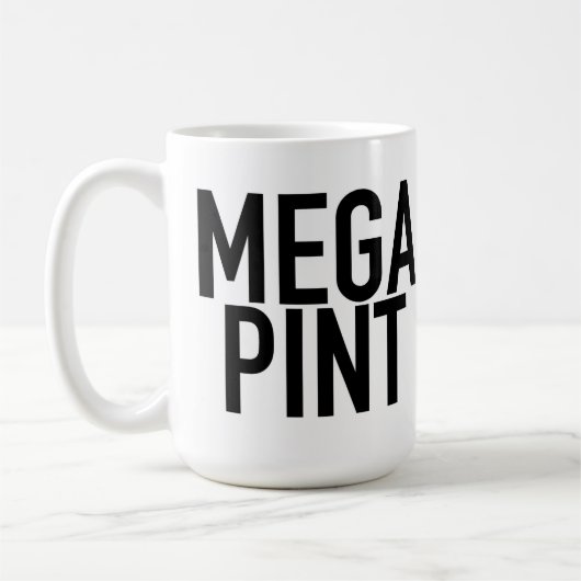 MEGA PINTマグカップ飲みグラス杯コーヒーワインビール コーヒーマグカップ (左)
