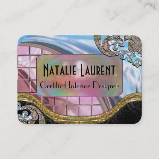 Megacoppaパールプロフェッショナル3.5インチx 2.5インチ 名刺 (正面)