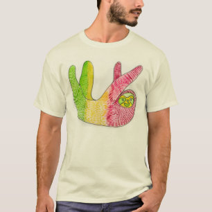 Megaflora著オーガニックなTのユニセックスなラスタの怠惰のワイシャツ Tシャツ