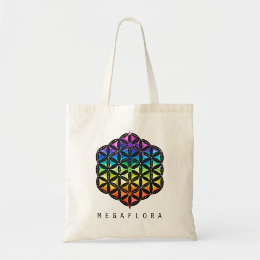 Megaflora著生命トートの花 トートバッグ (正面)