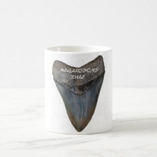 Megalodonの鮫の歯 コーヒーマグカップ
