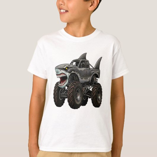 Megalodon Monster Truck  Tシャツ (正面)