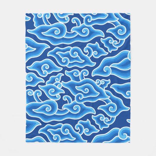 Megamendung batik pattern megamendung フリースブランケット (正面)